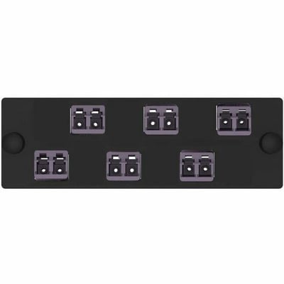 Panduit Opticom Keyed G-Violet/Non-Keyed FAP, OM4, 6 LC Duplex