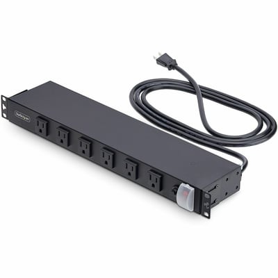 12-OUTLET RACKMOUNT PDU 1U SERVER POWER STRIP - RIGHT-ANGLE
