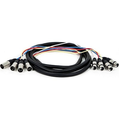 XLR MALE TO XLR FEMALE SNAKE CABLE 10FT
