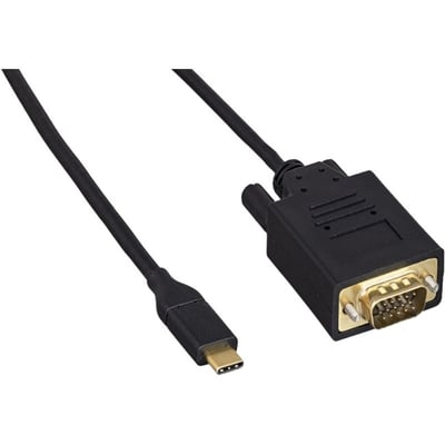 ENET USB 3.1C Male To VGA Male Cable Black Cable