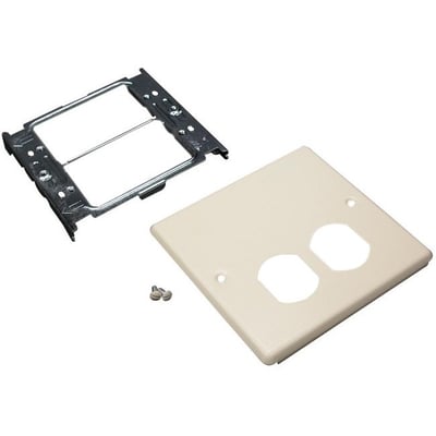 Wiremold 4047 Two-Gang Cover One Duplex Receptacle Fitting