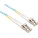 30 METER LC-LC OM3 10GIG FIBER OPTIC CABLE, AQUA, OFNP PLENUM, 50/125 FIBER, MUL
