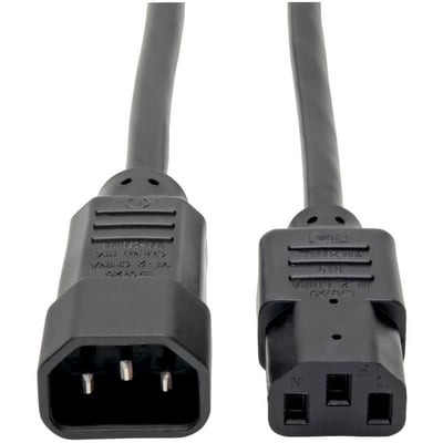 Eaton Tripp Lite Series PDU Power Cord, C13 to C14 - 10A, 250V, 18 AWG, 2 ft. (0.61 m), Black, 5-Pack