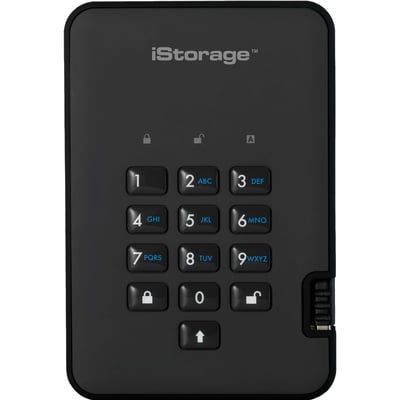 iStorage diskAshur2 SSD 256GB Secure Portable Solid State Drive | Black | Incorporated Common Criteria EAL 5+ | PIN protected | AES-XTS 256-bit Full Disk Hardware Encryption | Dust/Water Resistant | TAA Compliant