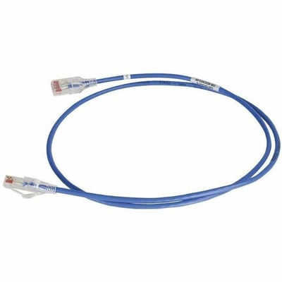 Ortronics 28awg Reduced diameter C6A/10G channel cord Blue 12FT