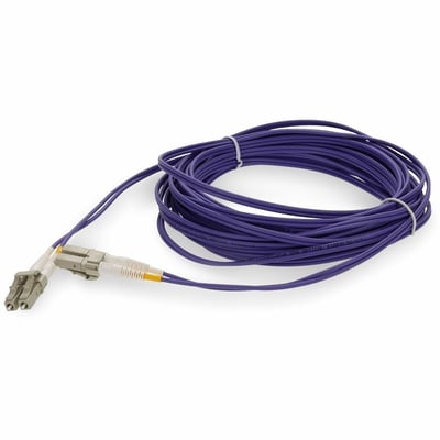 AddOn 3m LC to LC Purple OM4 Duplex OFNP (Plenum-Rated) Fiber Patch Cable