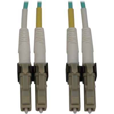 Eaton Tripp Lite Series 400G Multimode 50/125 OM3 Switchable Fiber Optic Cable (Duplex LC-PC M/M), LSZH, Aqua, 6 m (19.7 ft.)