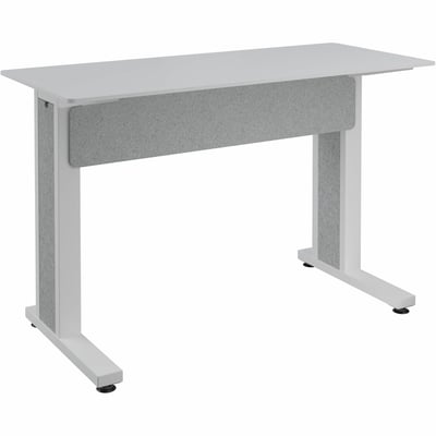 Middle Atlantic Forum Series Rectangle Table for 2 People - 38in Height - Designer White Table Top with Light Table Base