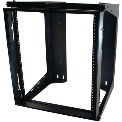 C2G APW 12u x 18in Swing Out Wallmount Rack - Black