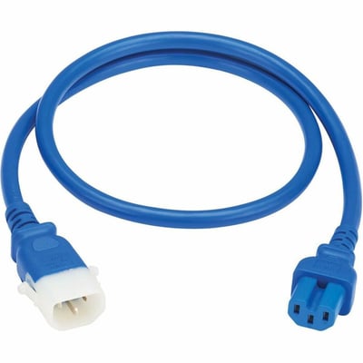 PDU POWER CORD C15 P-LOCK C14 HEAVY-DUTY 15A 250V 3FT BLUE 6-PACK