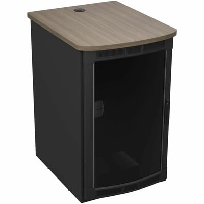 Middle Atlantic Rolling Presentation Rack with Studio Teak Top