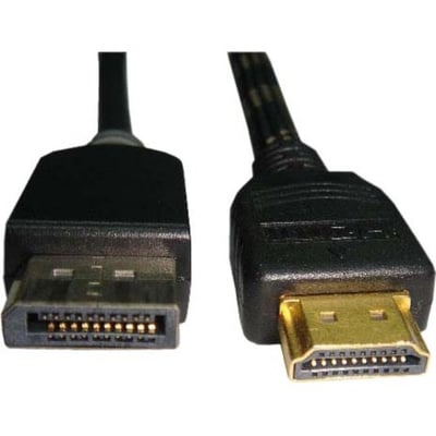 6FT DISPLAYPORT TO HDMI M-M ADAPTER CABLE - CONNECT A DEVICE W/ DISPLAYPORT OUTP