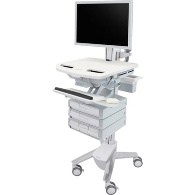 Ergotron StyleView Cart with HD Pivot, 5 Drawers (1x2+3)