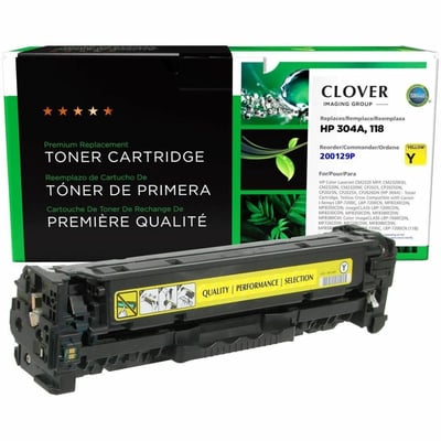 Clover Imaging Remanufactured Yellow Toner Cartridge for HP 304A (CC532A)