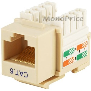 CAT6 PUNCH DOWN KEYSTONE JACK - BEIGE