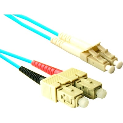 ENET 30M SC/LC Duplex Multimode 50/125 10Gb OM4 or Better Aqua Fiber Patch Cable 30 meter SC-LC Individually Tested
