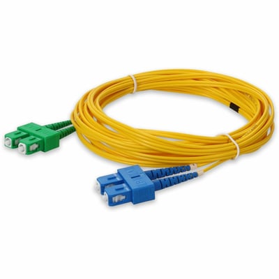 AddOn 1m ASC to SC Yellow OS2 Duplex OFNR (Riser-Rated) SMF Fiber Patch Cable