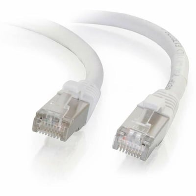 Quiktron Q-Series Patch Cords, CAT6 Shielded, booted, White, 3 FT