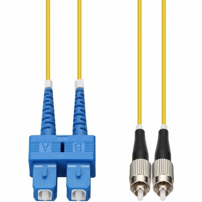AddOn 60m SC to FC Yellow OS2 Duplex OFNP (Plenum-Rated) SMF Fiber Patch Cable