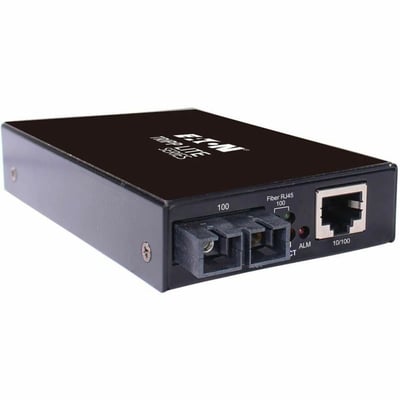 Tripp Lite by Eaton Hardened Copper to Fiber Media Converter 10/100 Mbps RJ45/SC Multimode -10 to 60C 2 km (1.2 mi.)