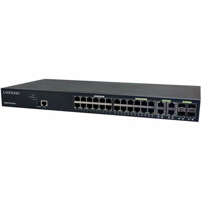 MANAGED SWITCH 24 10/100/1000BASE-T PORTS W/16 AND 8
