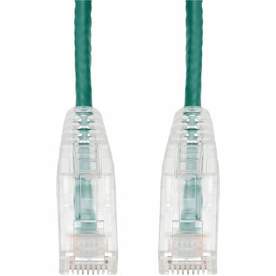 6FT GREEN CAT6A SLIM UTP PVC SNAGLESS CLEAR-CLAW PATCH CBL