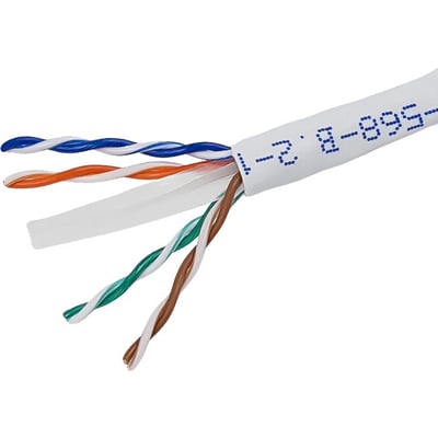 1000FT CAT6 UTP SOLID, (CMR), WHITE