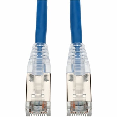 AddOn 45ft Blue CAT 6 Shielded PVC Ethernet Cable Snagless Easy Clear Boot RJ-45 M/M