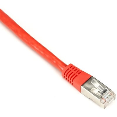 Black Box CAT6 250-MHz Stranded Patch Cable Slim Molded Boot - S/FTP, CM PVC, Red, 15FT