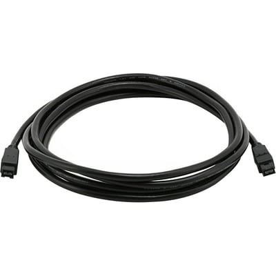 Monoprice 9-pin/ 9-pin BETA FireWire 800 - FireWire 800 Cable, 10FT, Black