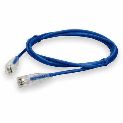 AddOn 3ft Blue CAT 6 Slim PVC Ethernet Cable Non-Booted RJ-45 M/M