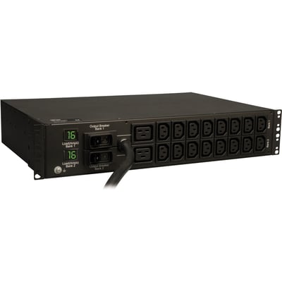 Tripp Lite by Eaton PDU 7.4kW Single-Phase Local Metered PDU 230V Outlets (2-C19 16-C13) IEC-309 230V 32A Blue 12 ft. (3.66 m) Cord 2U Rack-Mount TAA