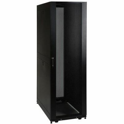 Tripp Lite by Eaton 42U SmartRack Shallow-Depth Rack Enclosure Cabinet Threaded 10-32 Mounting Holes with doors & side panels