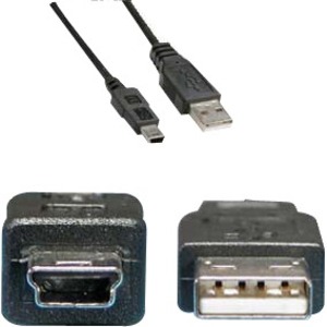 USB CABLE A-B MINI 5 PIN 6 FEET