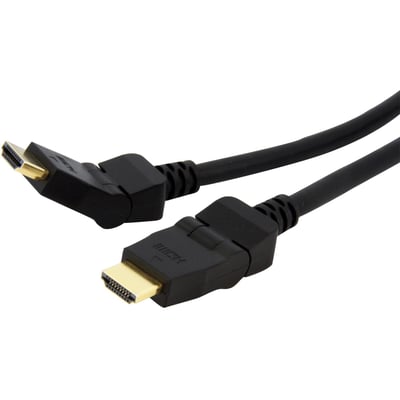 StarTech.com 6ft Swivel HDMI Cable, 4K 30Hz High Speed Rotating UHD HDMI Cord, HDMI 1.4 Pivot Cable with 180 Swivel Connector M/M