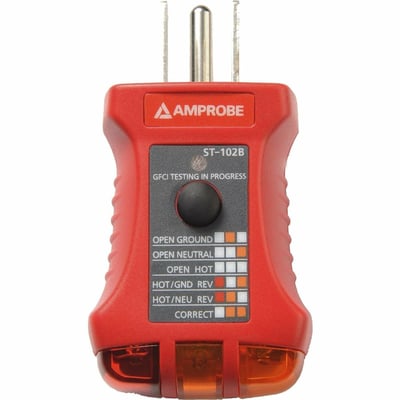 Amprobe ST-102B Receptacle Tester with GFCI