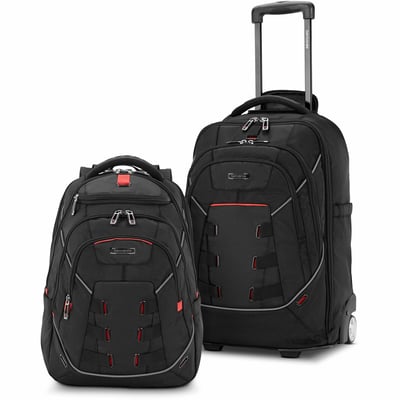 Samsonite Tectonic Nutech Carrying Case Rugged (Backpack) for 11" to 15.6" Notebook, Tablet, Water Bottle, Umbrella - Black