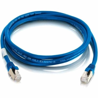 On-Q Q-Series Patch Cords, Cat6 Shielded, Booted, Blue, 10 Ft