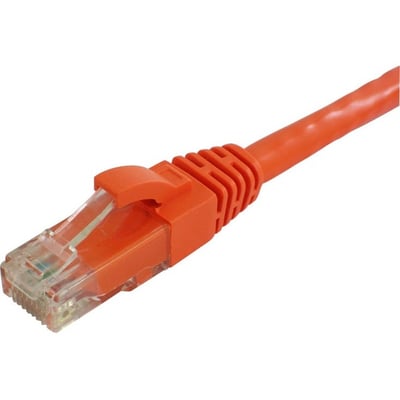 Lynn Electronics 2FT Orange CAT6 Snagless Molded Booted Patch Cord