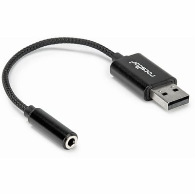USB HAADPHONE JACK ADAPTER USB TYPE-A TO 3.5 MM JACK -ALUMINUM