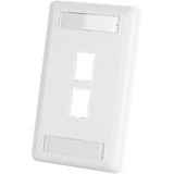 Ortronics HDJ 2 Hole Faceplate, White