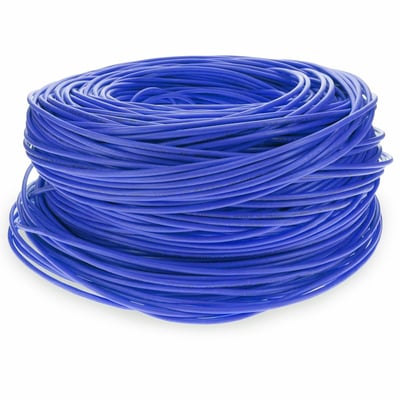AddOn 1000ft Non-Terminated Blue CAT 6 Shielded Plenum-Rated Bulk Cable