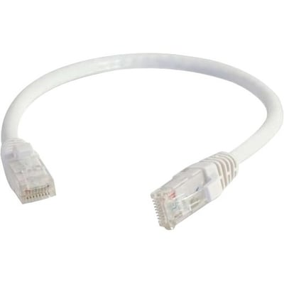 Quiktron Q-Series Patch Cords, Cat6, Booted, White, 100 Ft