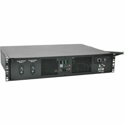 Tripp Lite by Eaton PDU 7.7kW Single-Phase Switched Automatic Transfer Switch PDU Two 200-240V IEC309 32A Blue Inputs 16-C13 2-C19 Outlets 2U TAA
