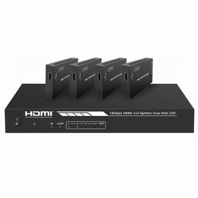MONOPRICE BLACKBIRD 4K HDMI 2.0 1X4 SPLITTER EXTENDER --COMPLETE SOLUTION KIT-