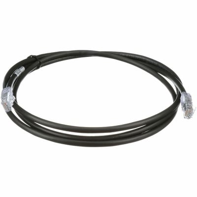 PanNet Cat 6A 24 AWG UTP Copper Patch Cord, 30 ft, Black