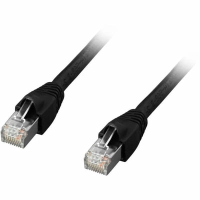 CAT6A SHIELDED PATCH CABLE BLACK 1FT.