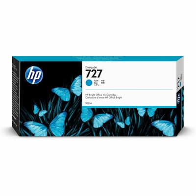 HP 727 (F9J76A) Original Inkjet Ink Cartridge - Single Pack - Cyan - 1 Each
