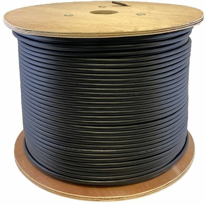 AddOn 1000ft Non-Terminated Black CAT 6A Shielded Riser Bulk Cable