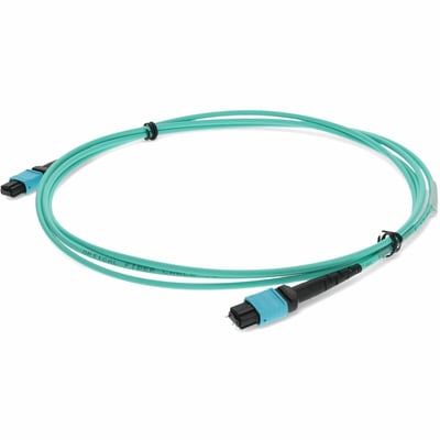 AddOn 1m MPO/UPC (Male) to MPO/UPC Aqua OM4 OFNR (Riser-Rated) 12-Strand Fiber Patch Cable